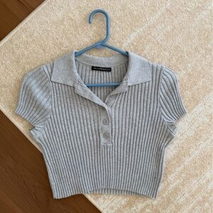 Brandy Melville Gray Ribbed Sweater